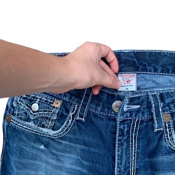 Vintage True Religion Jeans Size 36 BILLY BIG T Blue - Picture 2 of 6